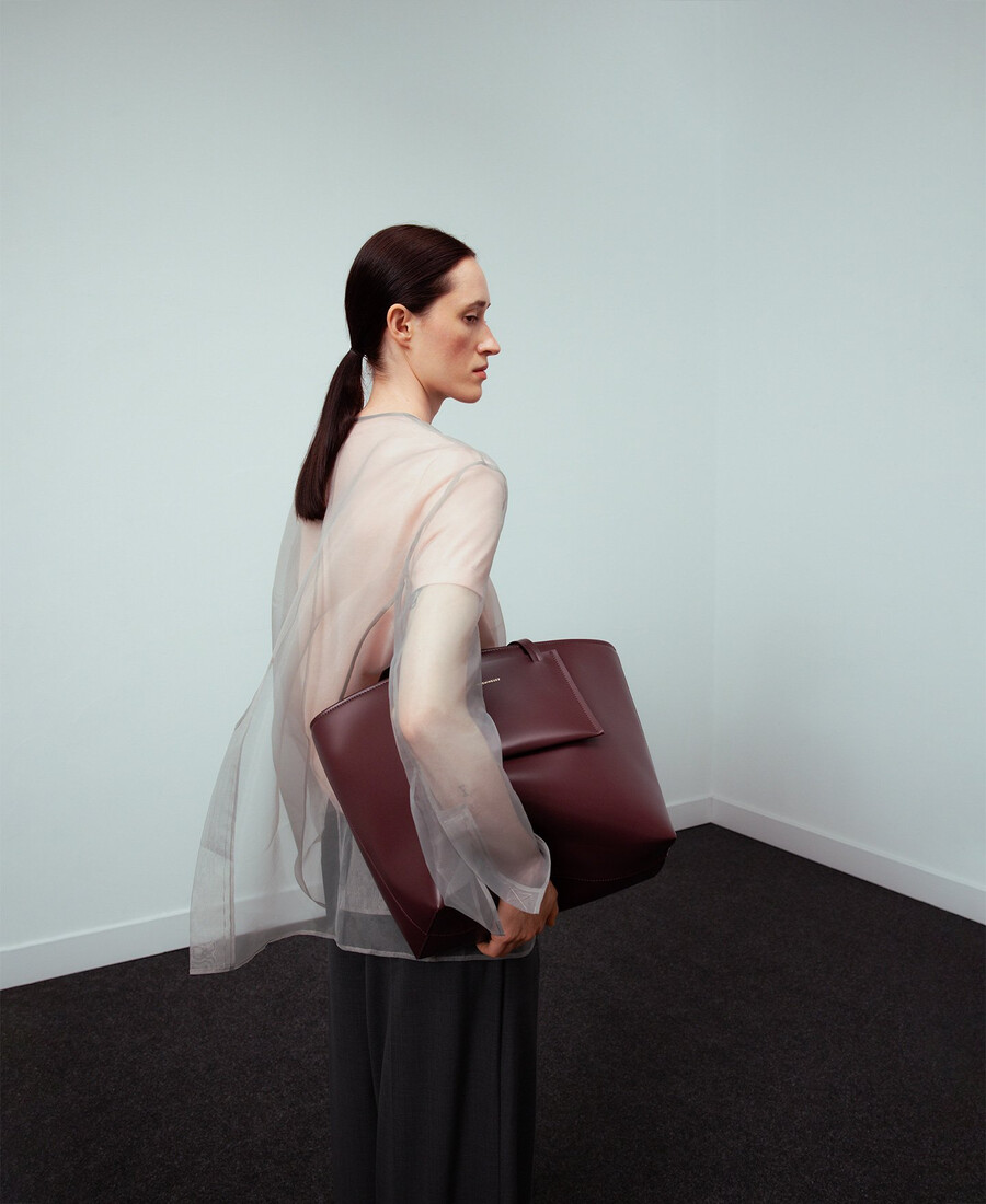 shopper-tasche aus lederkunstleder für damen