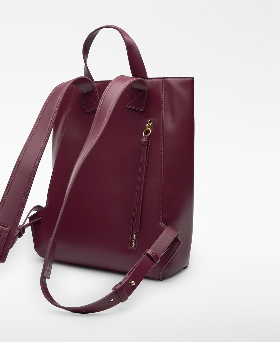 damenrucksack mit klappe aus ledernicht-leder