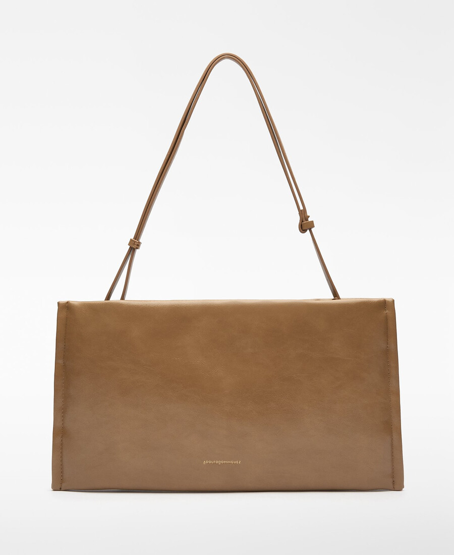 gepolsterte clutch aus lederkunstleder für damen