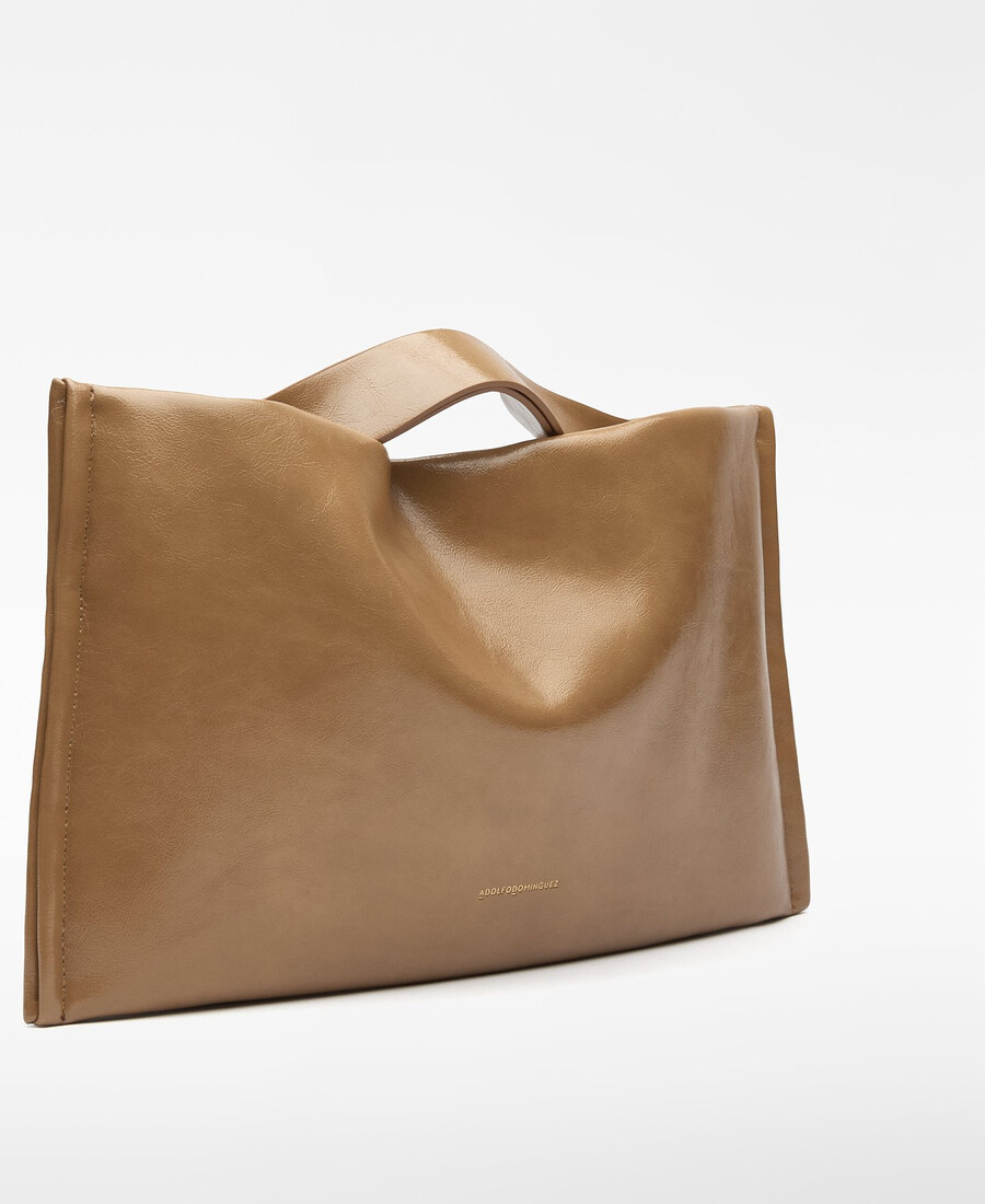 gepolsterte clutch aus lederkunstleder für damen