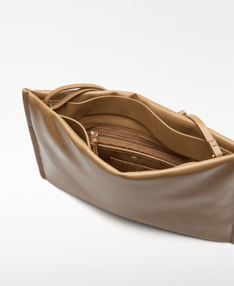 gepolsterte clutch aus lederkunstleder für damen