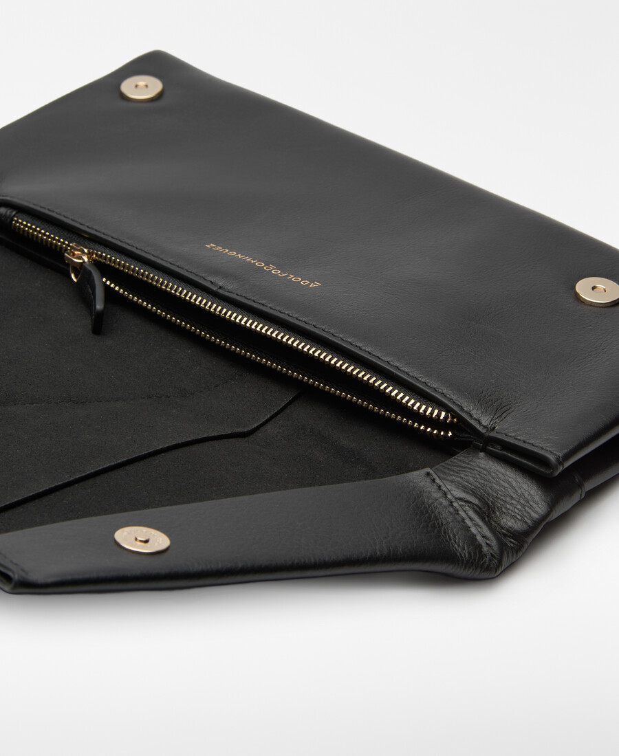 maxi-clutch aus plissiertem leder für damen