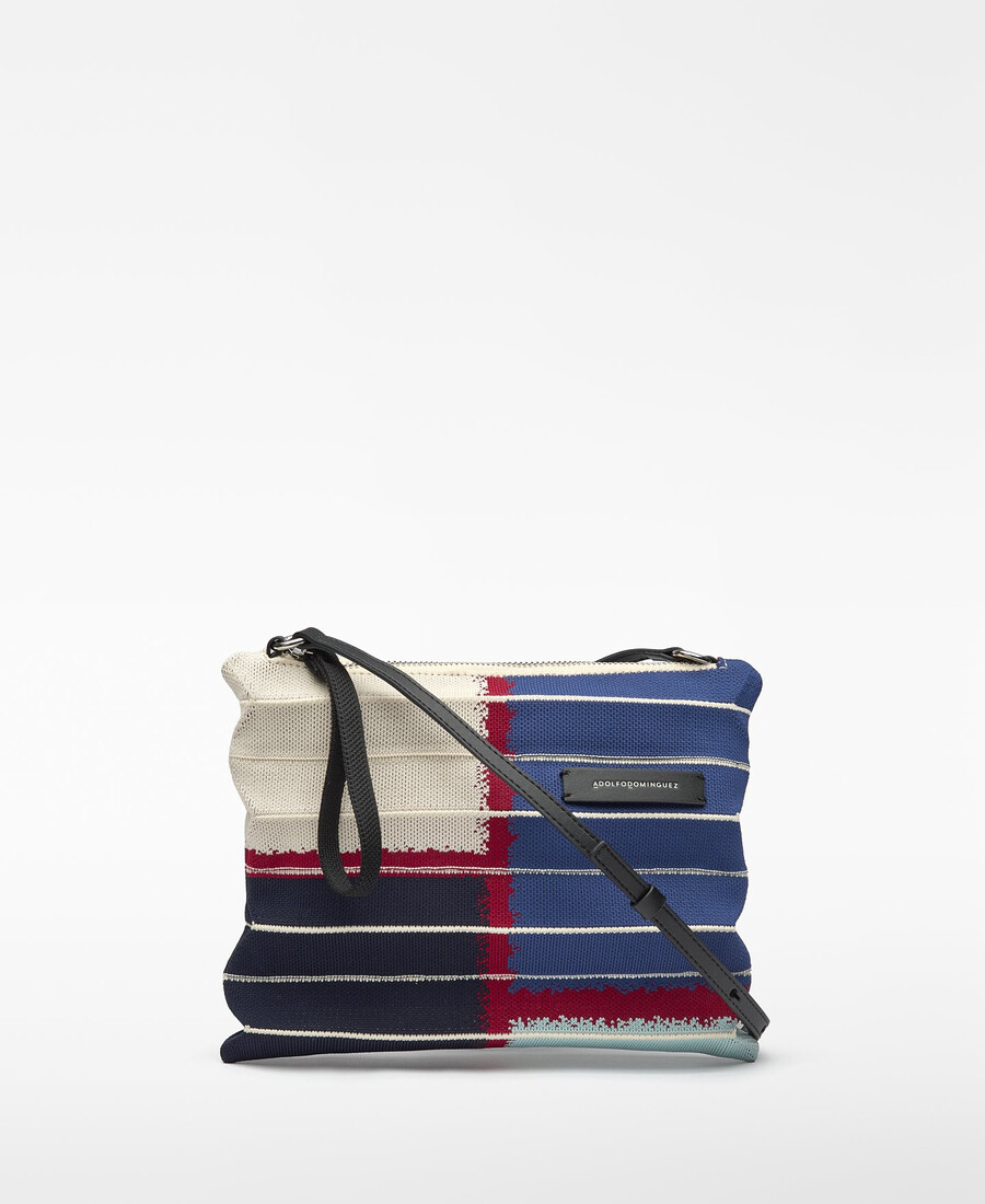 bedruckte gestrickte plissierte kosmetiktasche für damen