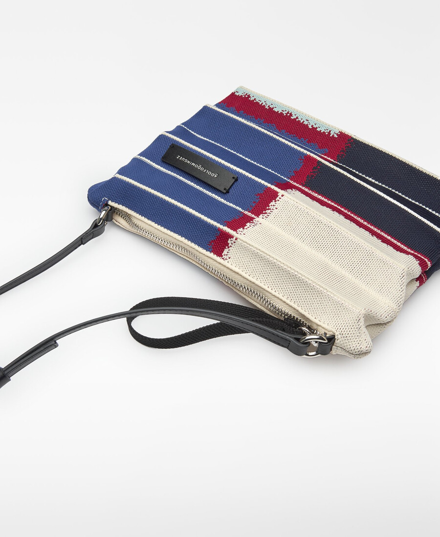 bedruckte gestrickte plissierte kosmetiktasche für damen