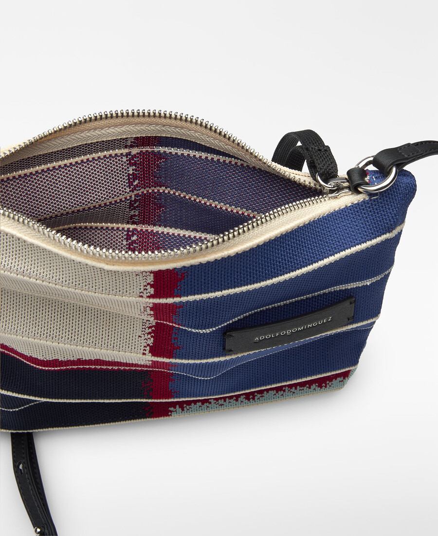bedruckte gestrickte plissierte kosmetiktasche für damen