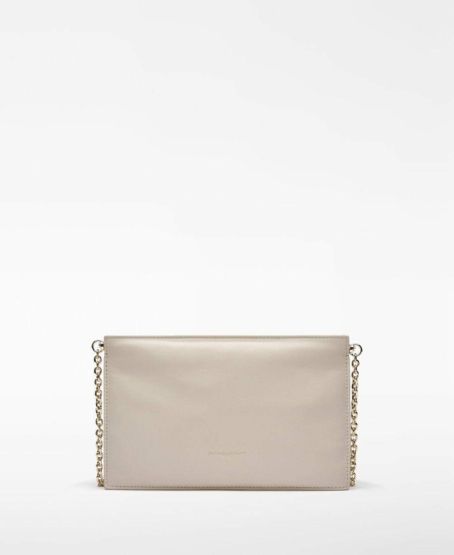 gepolsterte lederclutch für damen