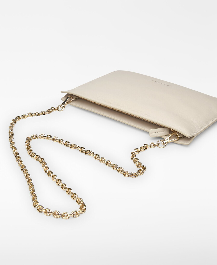 gepolsterte lederclutch für damen
