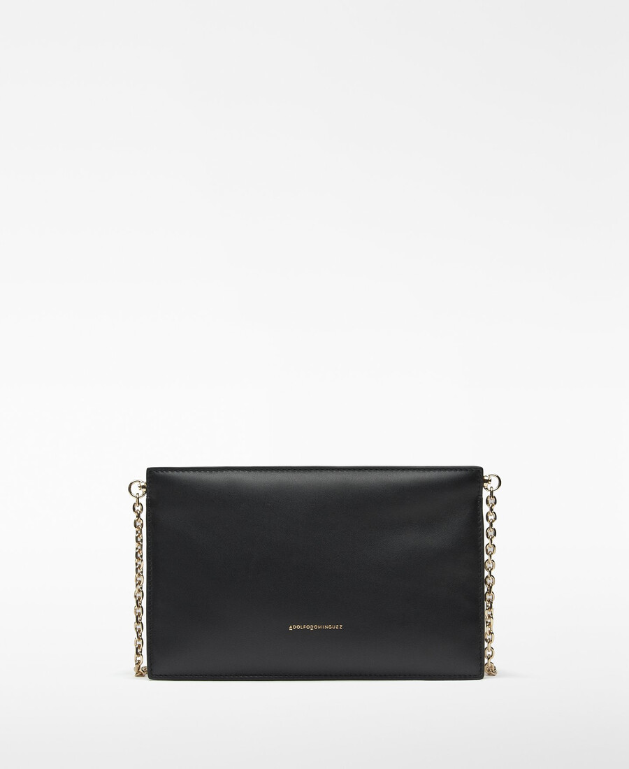 gepolsterte lederclutch für damen