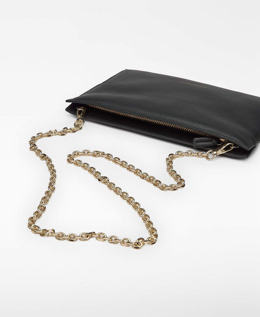 gepolsterte lederclutch für damen