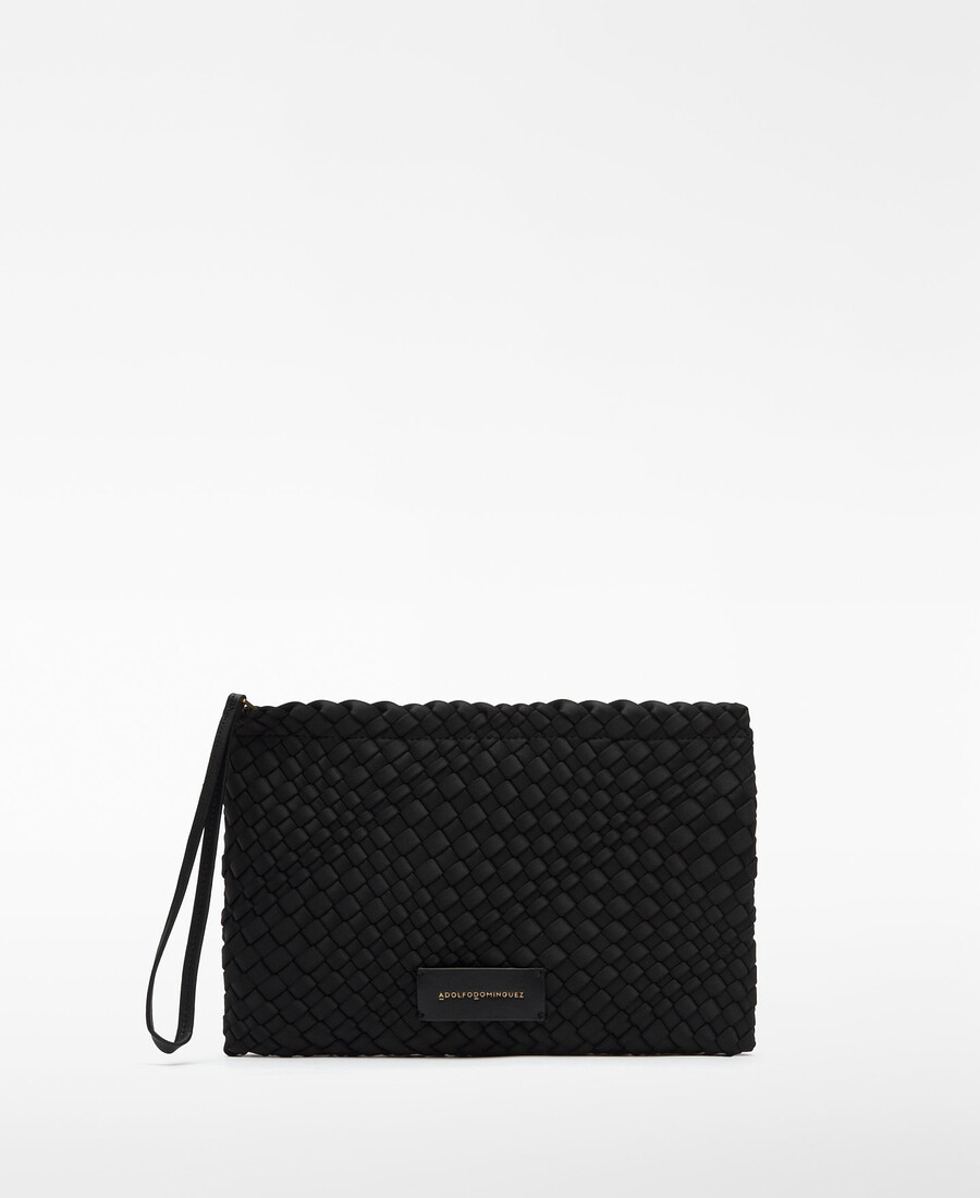clutch aus geflochtenem stoff für damen