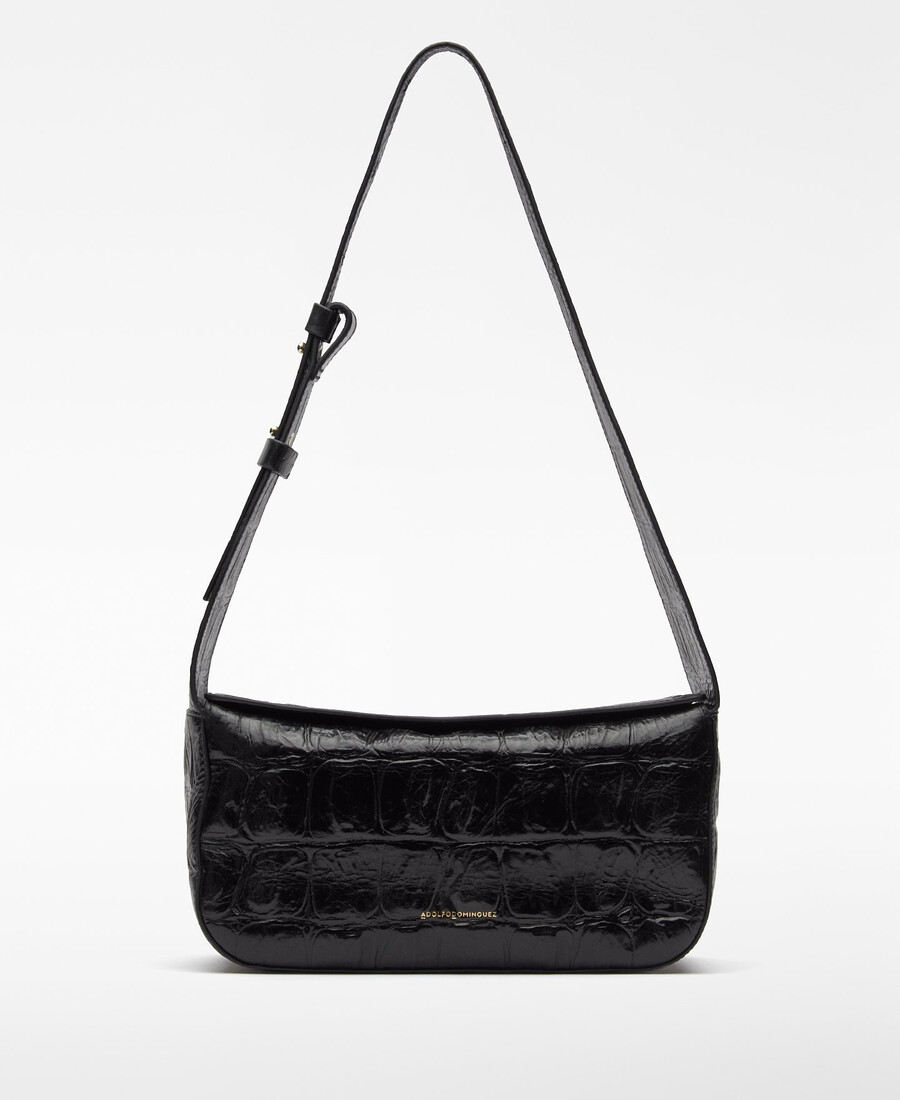 damen-schultertasche aus mica-krokodilprägung
