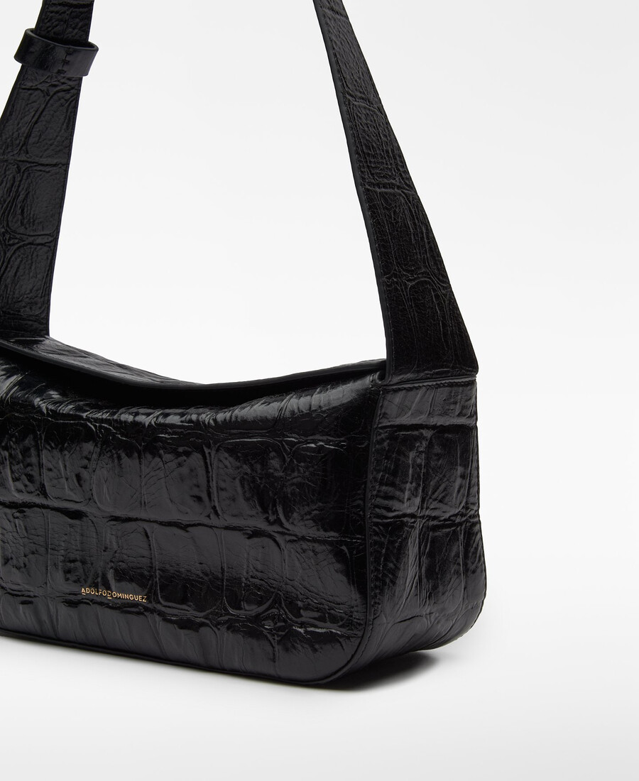 damen-schultertasche aus mica-krokodilprägung