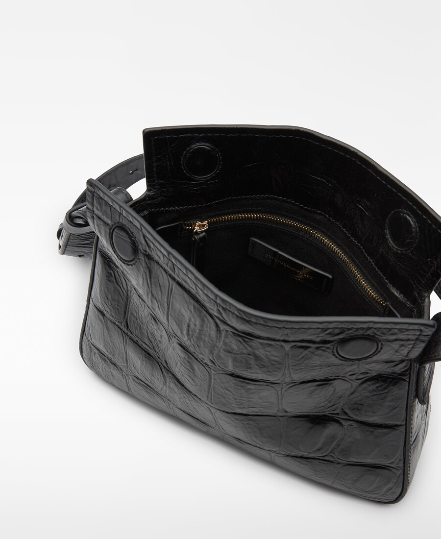mini-tasche mit krokodilprägung von mica für damen