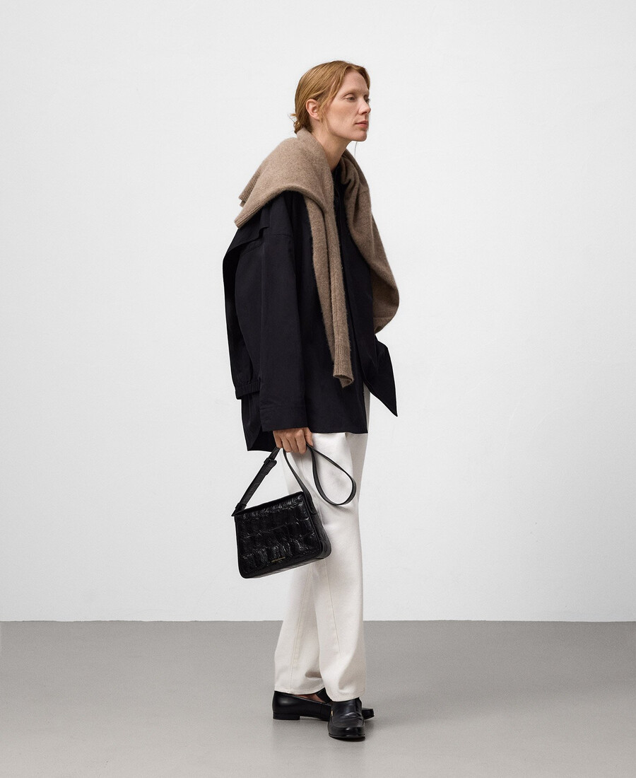 mini-tasche mit krokodilprägung von mica für damen