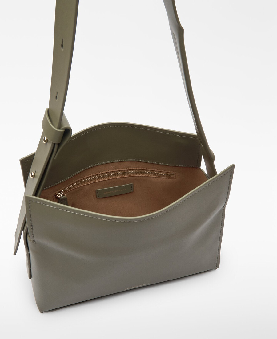 rechteckige schultertasche aus mica für damen