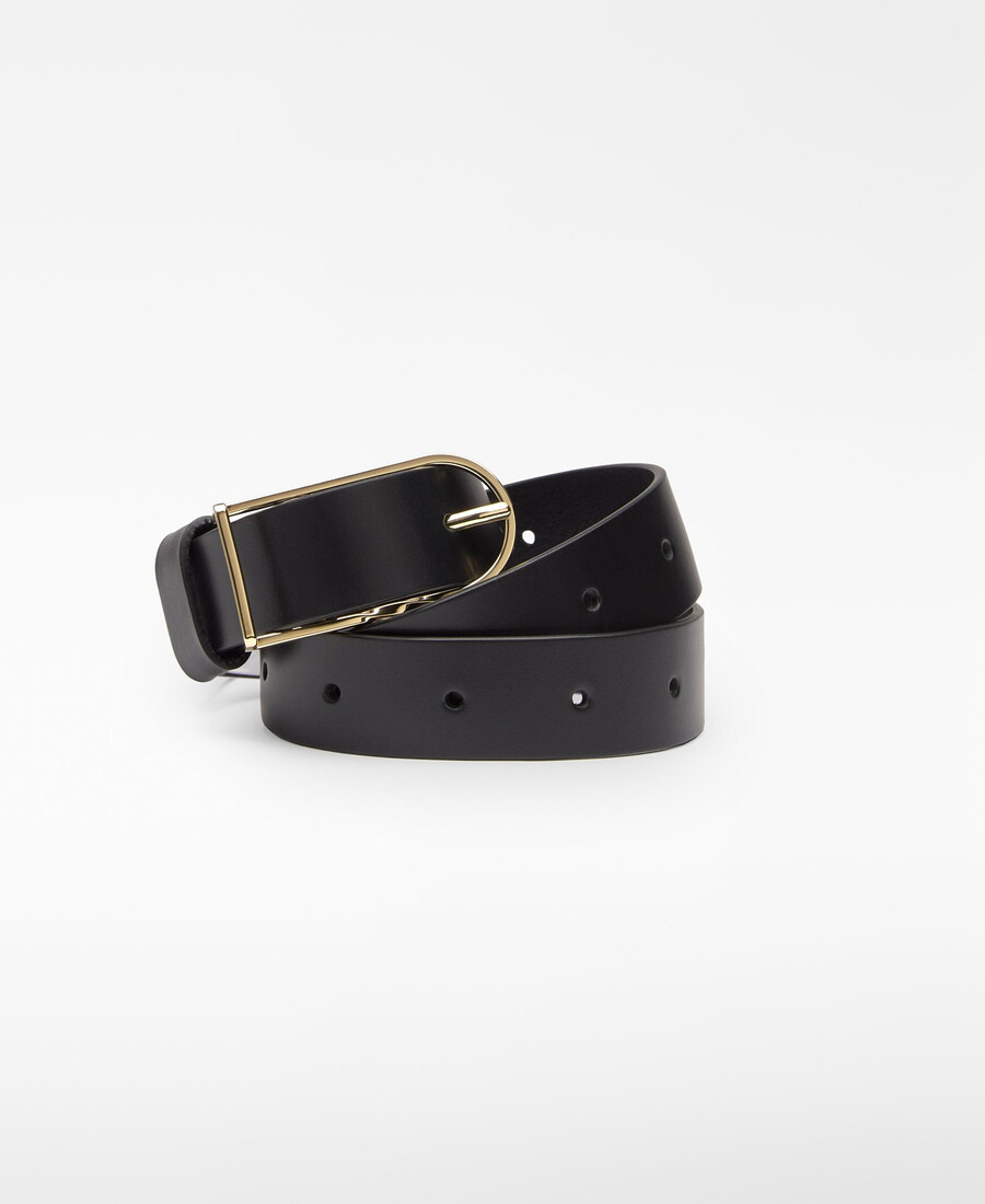 schwarzer ledergürtel für damen