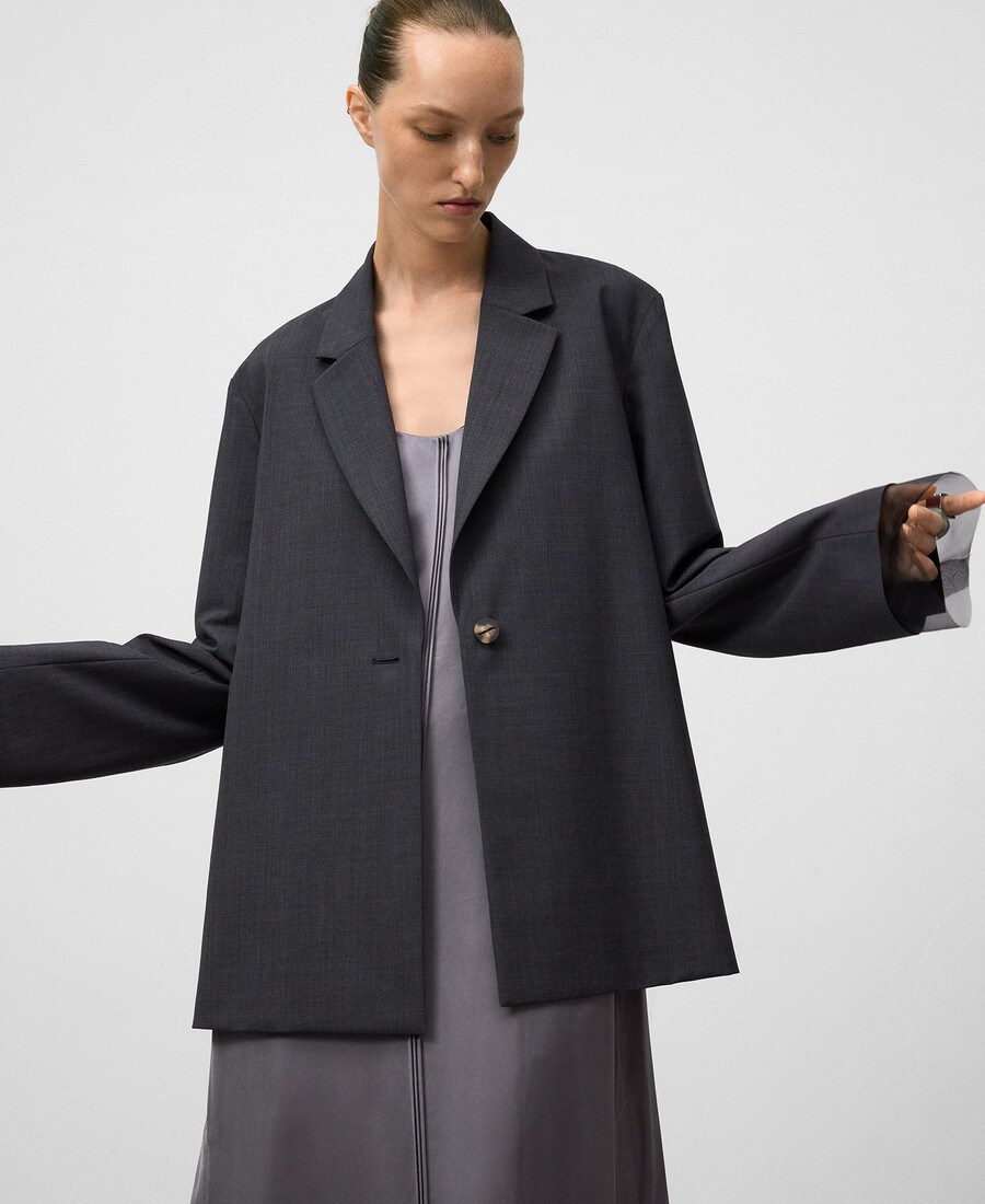 blazer mit gekreuztem rückenteil