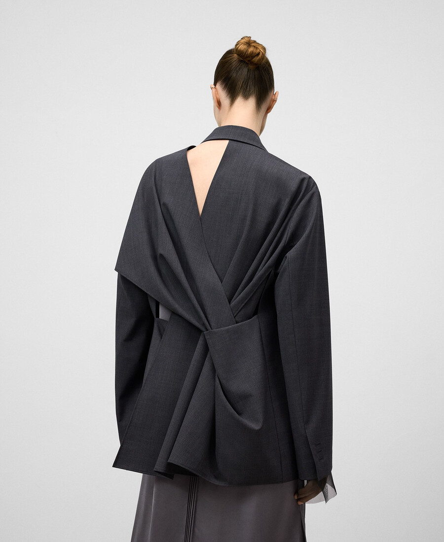 blazer mit gekreuztem rückenteil