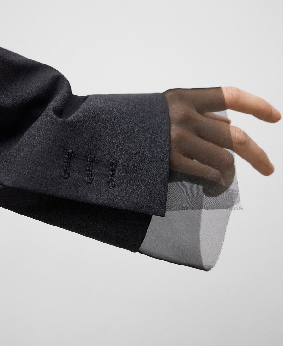 blazer mit gekreuztem rückenteil