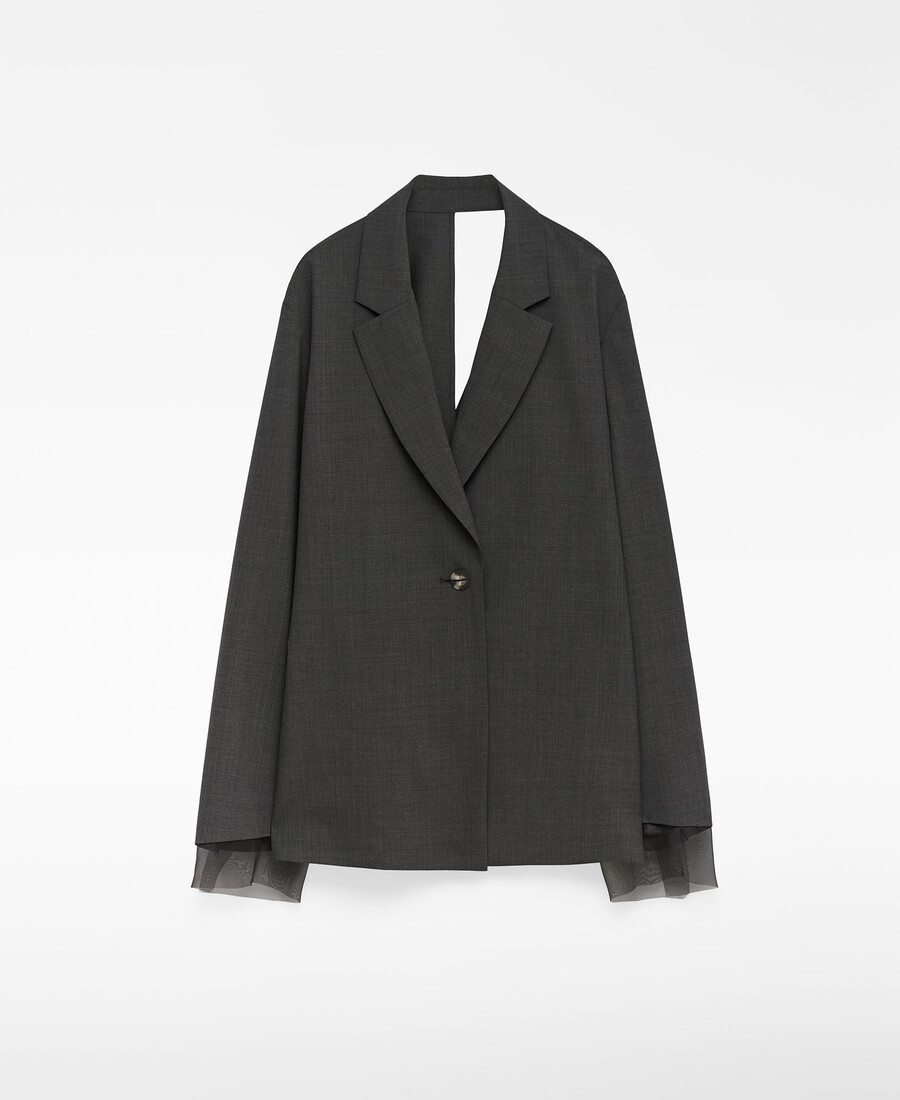blazer mit gekreuztem rückenteil