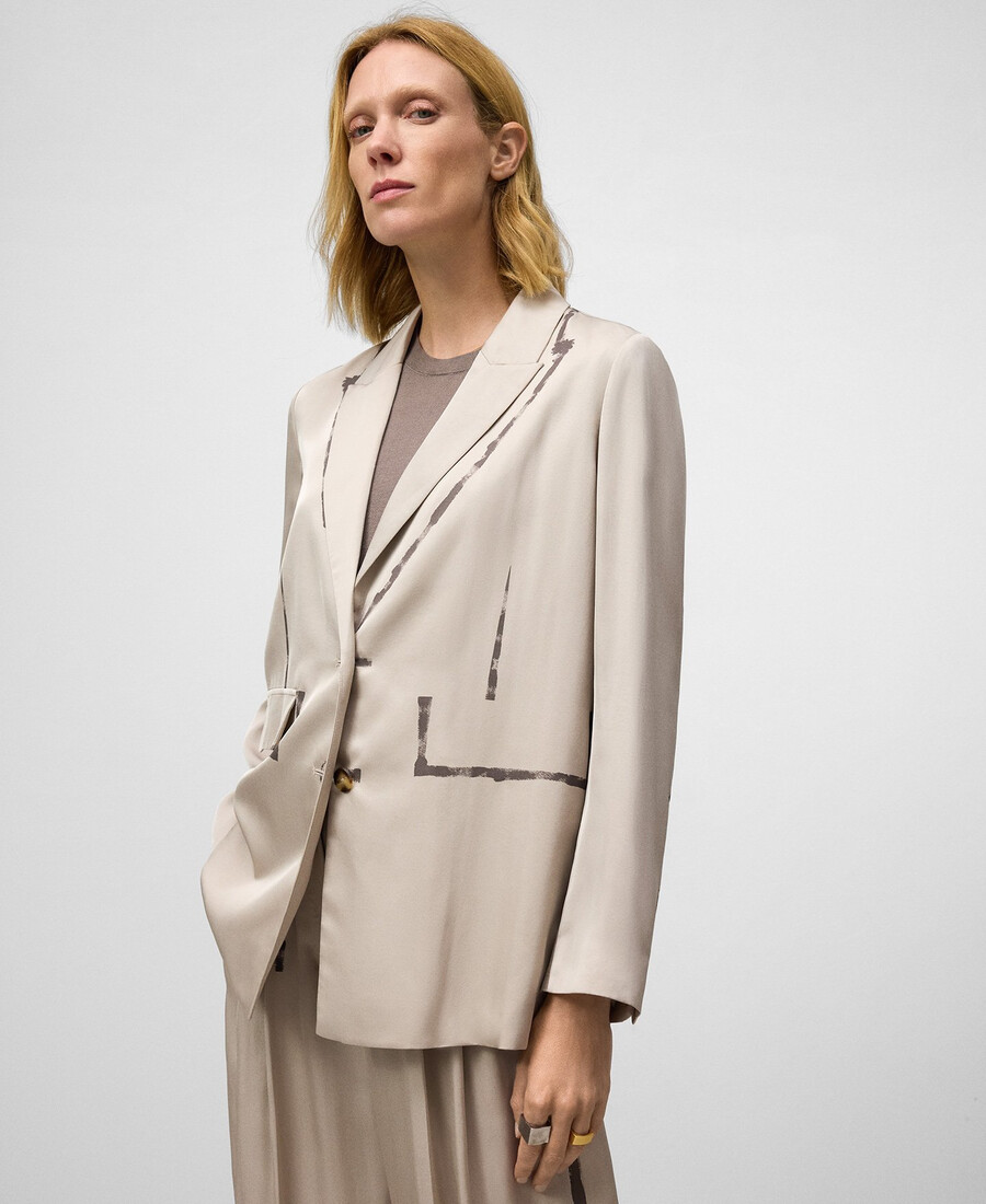 blazer mit farbeffekt für damen