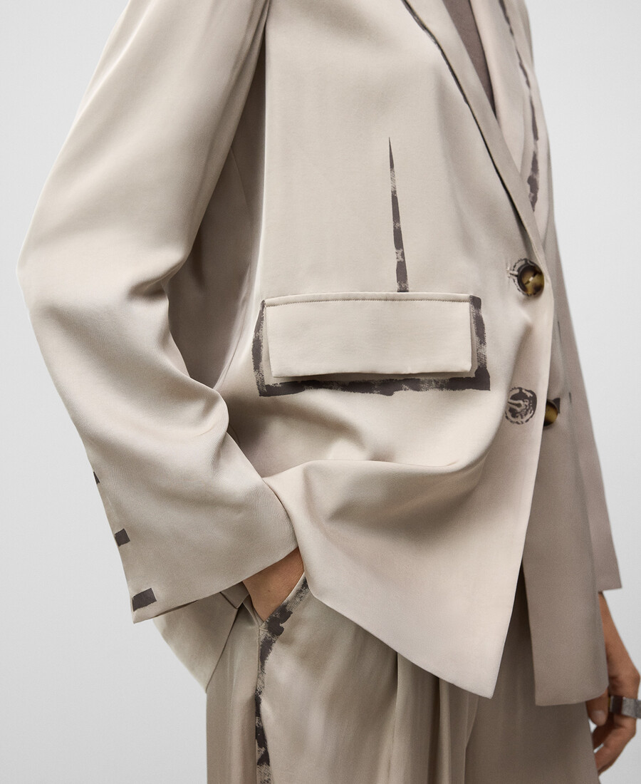 blazer mit farbeffekt für damen