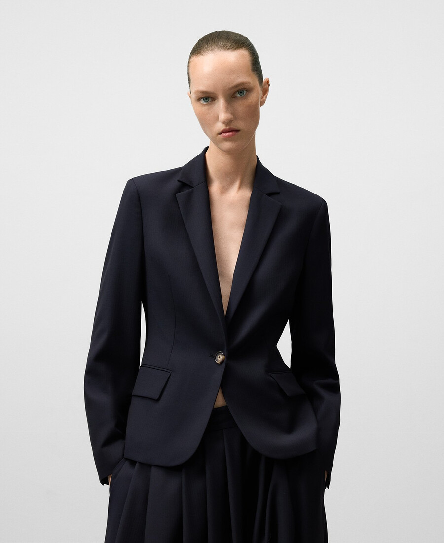 kurzer taillierter blazer für damen