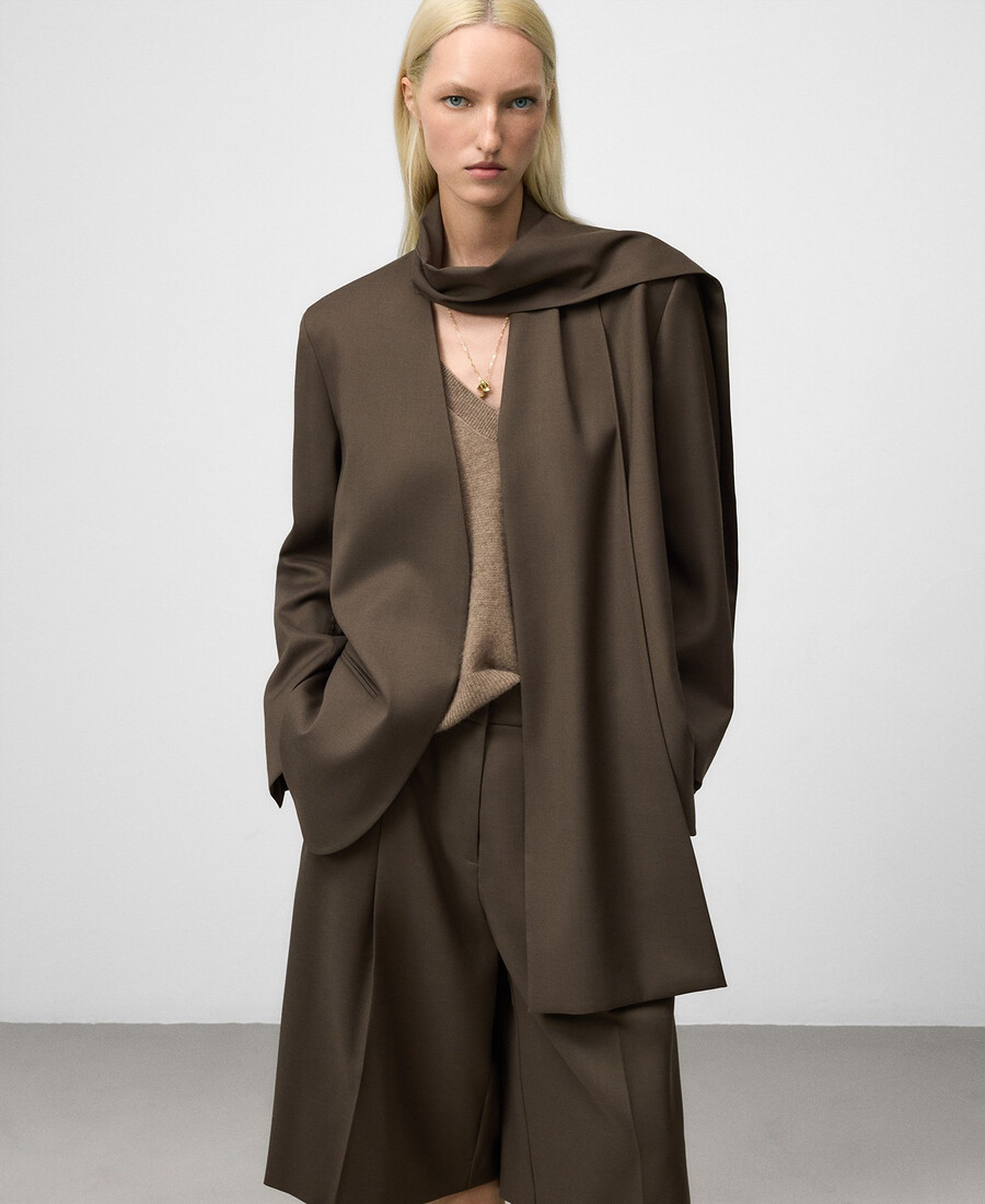 taillierter blazer mit schalkragen für damen