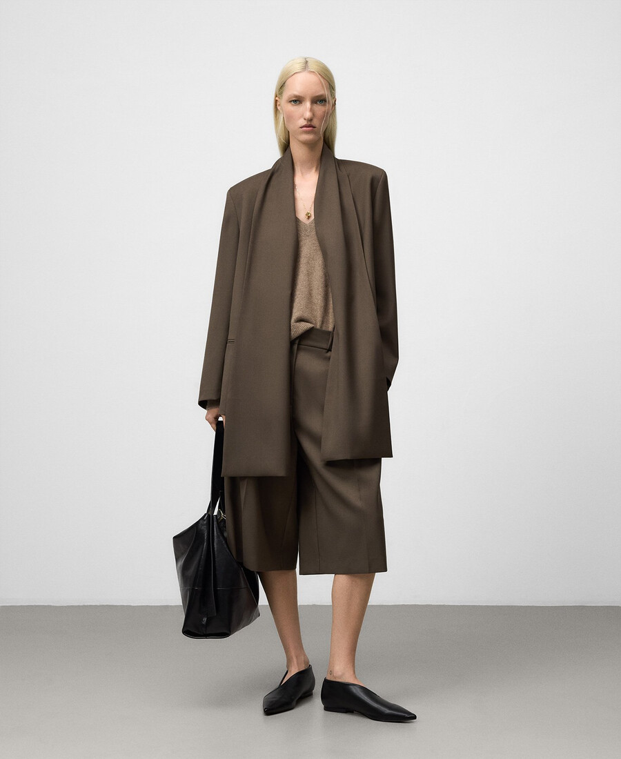 taillierter blazer mit schalkragen für damen