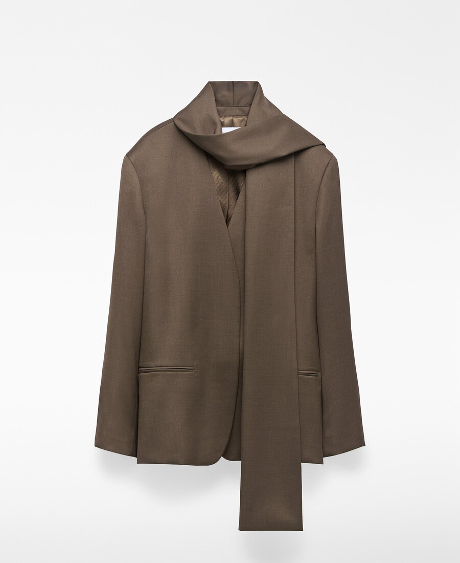 taillierter blazer mit schalkragen für damen