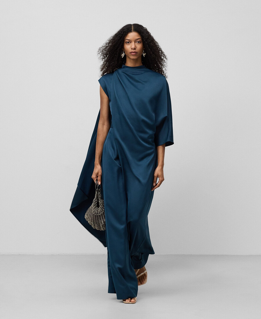 asymmetrischer cape-overall für damen