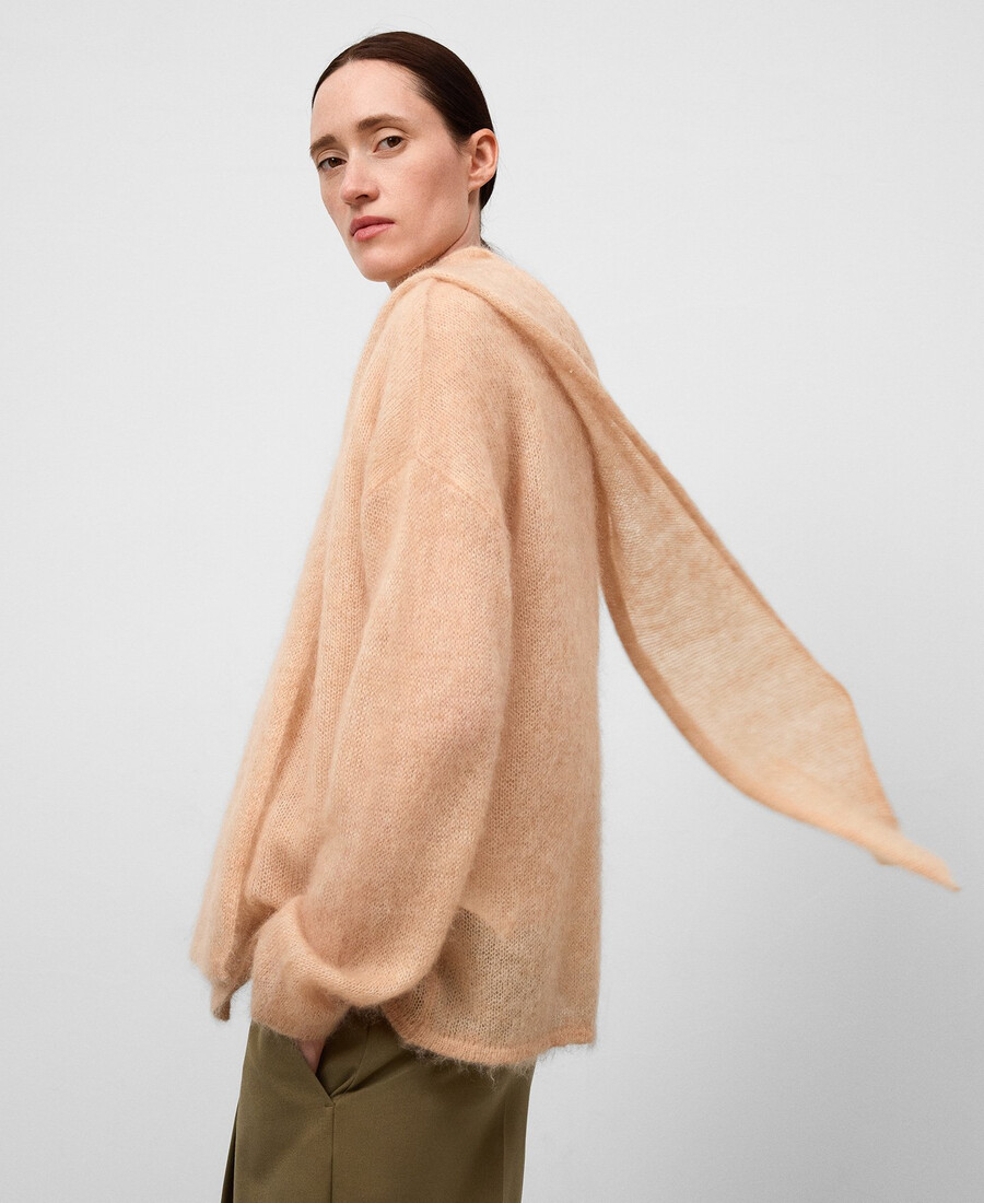 strickjacke mit schalkragen für damen