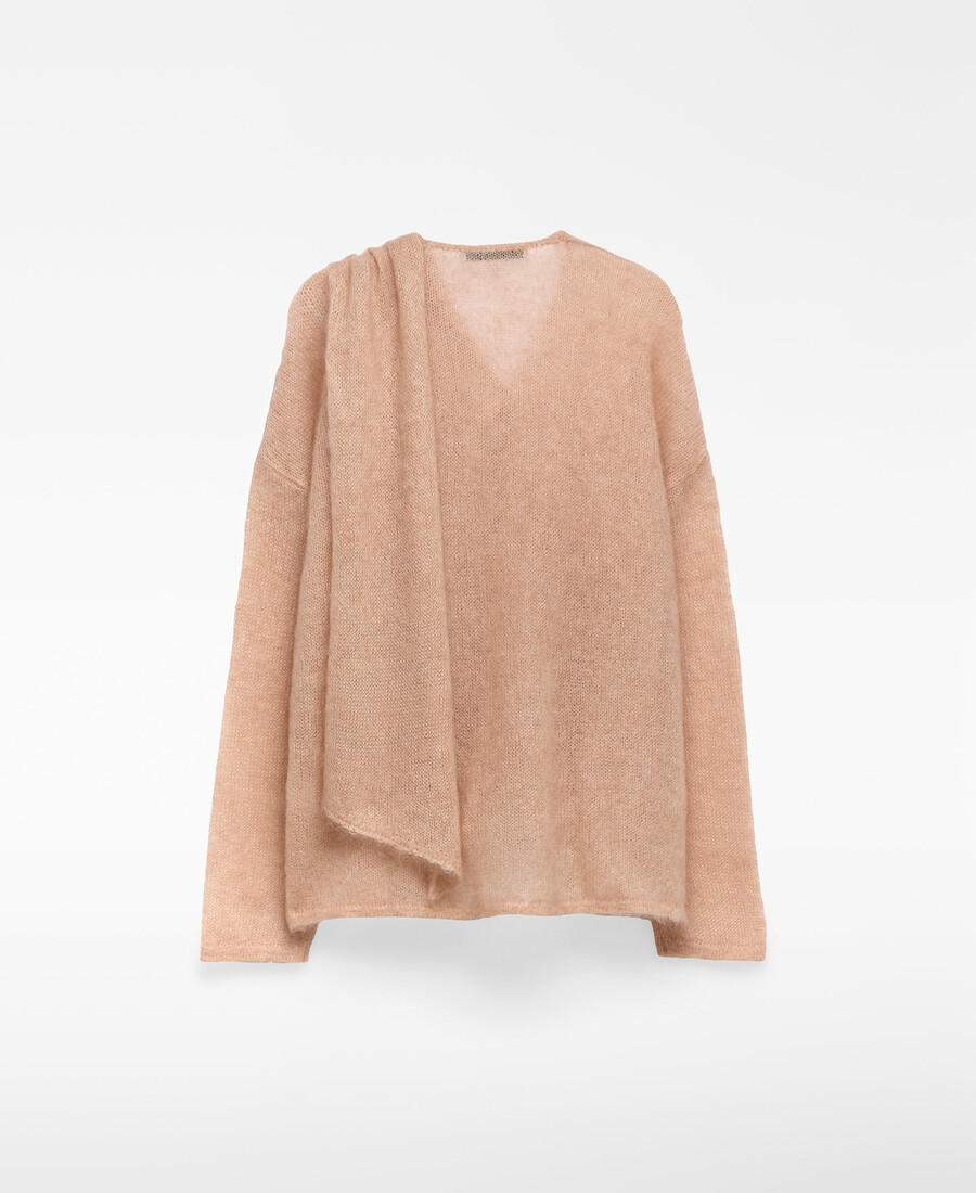 strickjacke mit schalkragen für damen