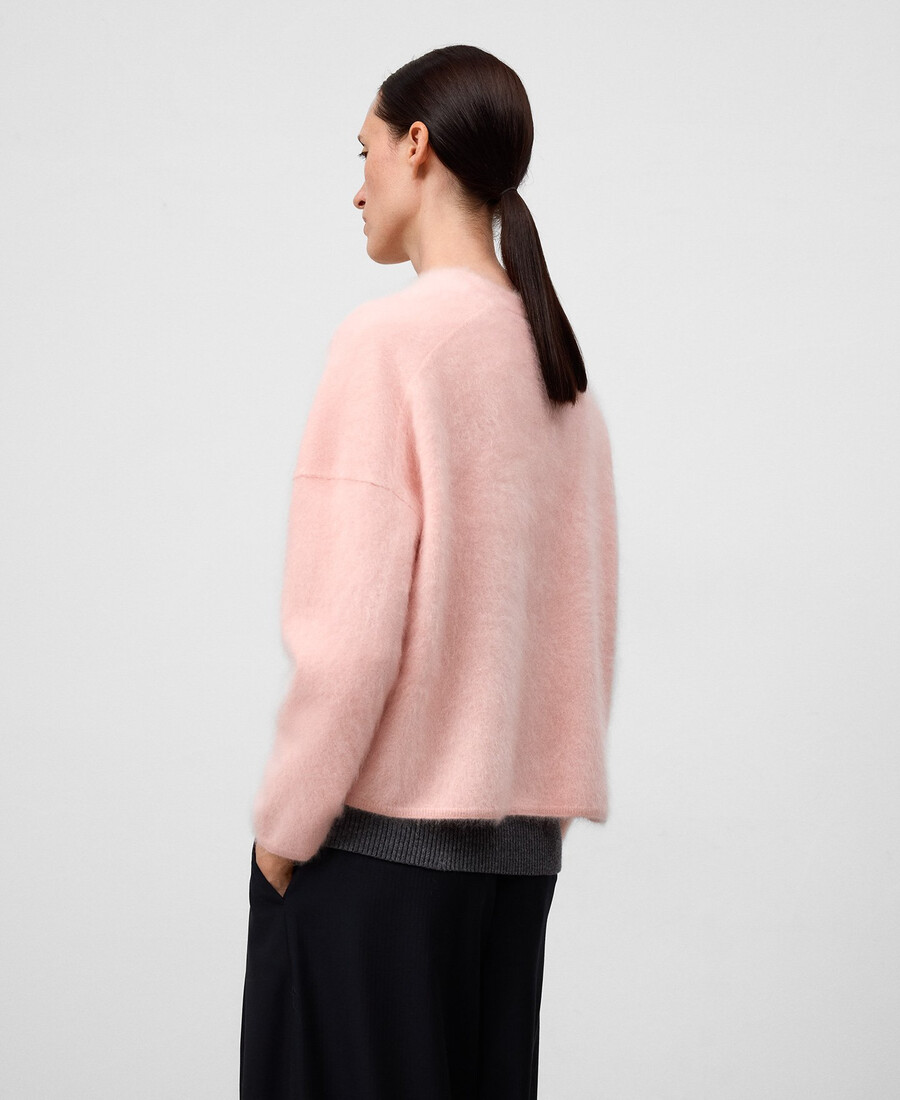 damen-cardigan aus gebürstetem kaschmir