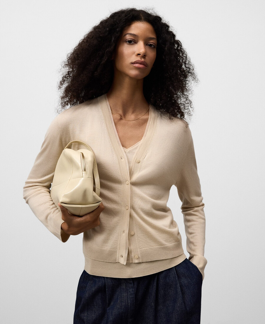 halbtransparente strickjacke für damen