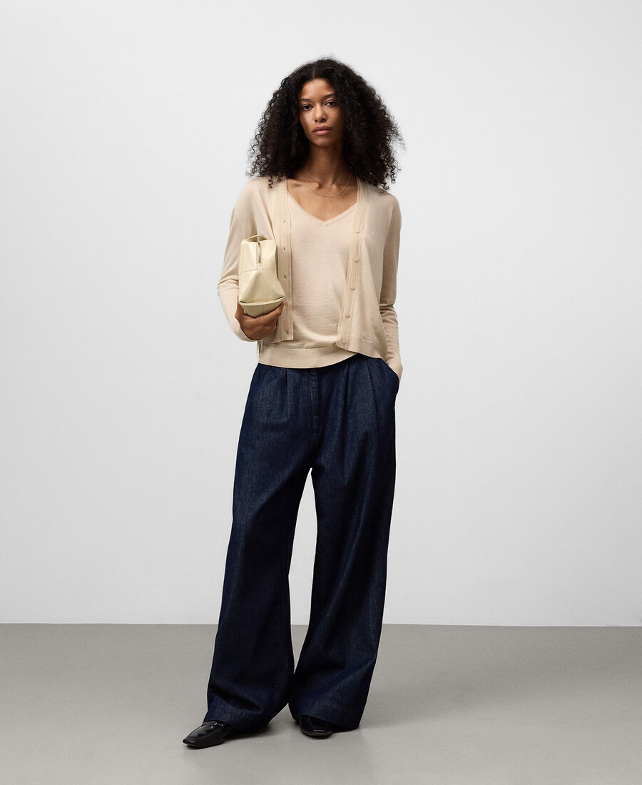 halbtransparente strickjacke für damen