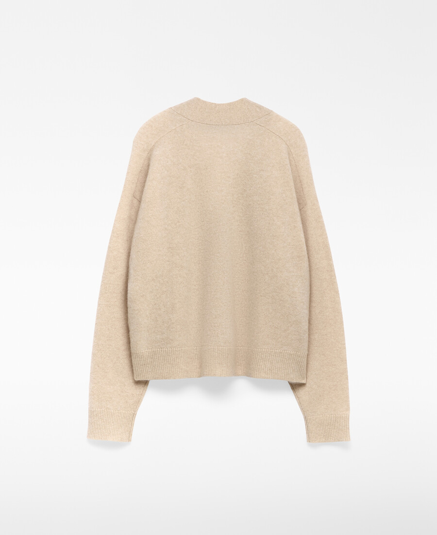 kaschmir-cardigan mit v-ausschnitt für damen