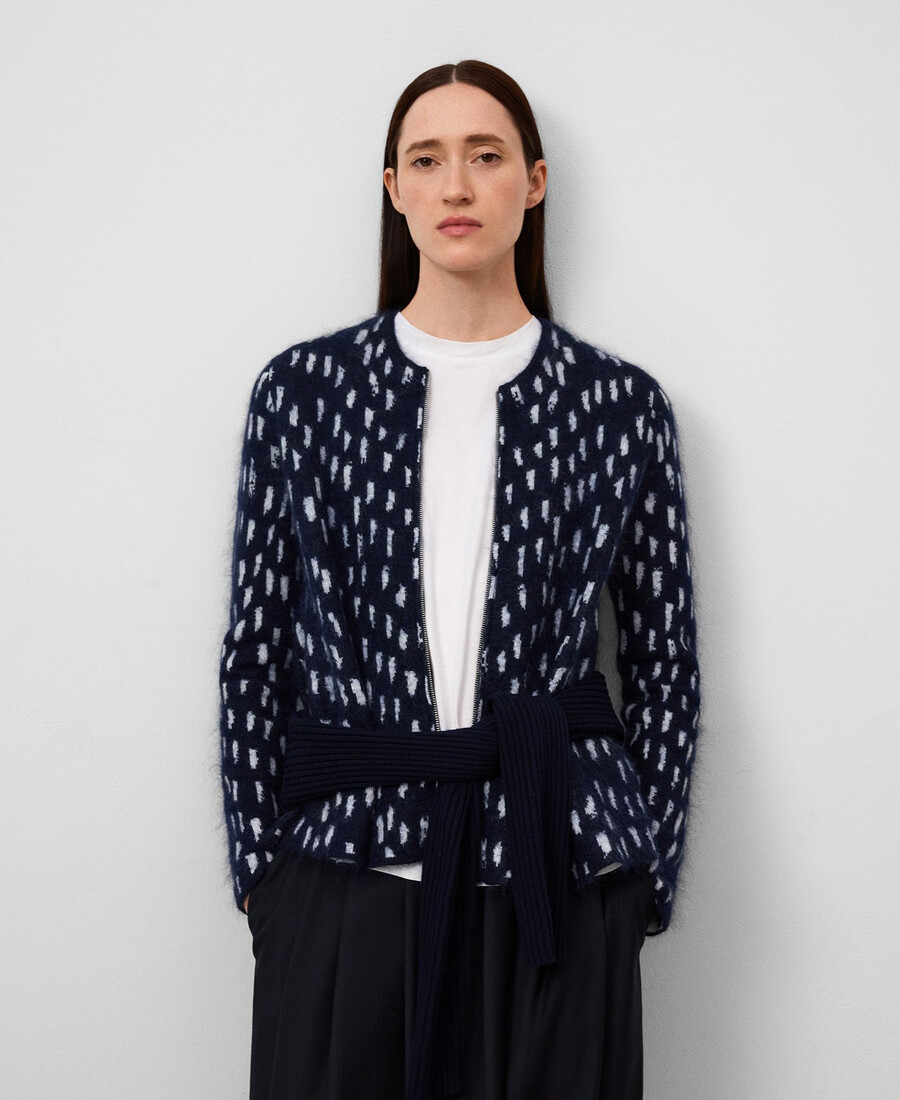 damen-strickjacke mit jacquard-print