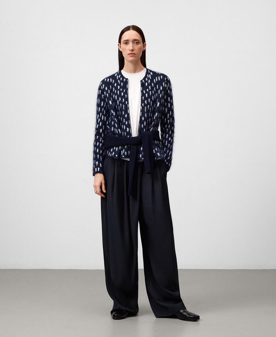 damen-strickjacke mit jacquard-print