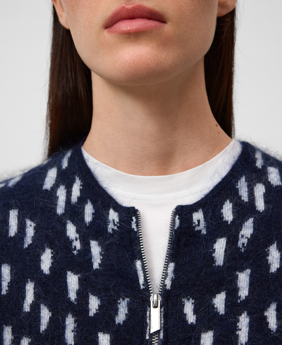 damen-strickjacke mit jacquard-print