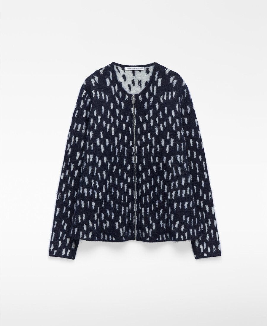 damen-strickjacke mit jacquard-print