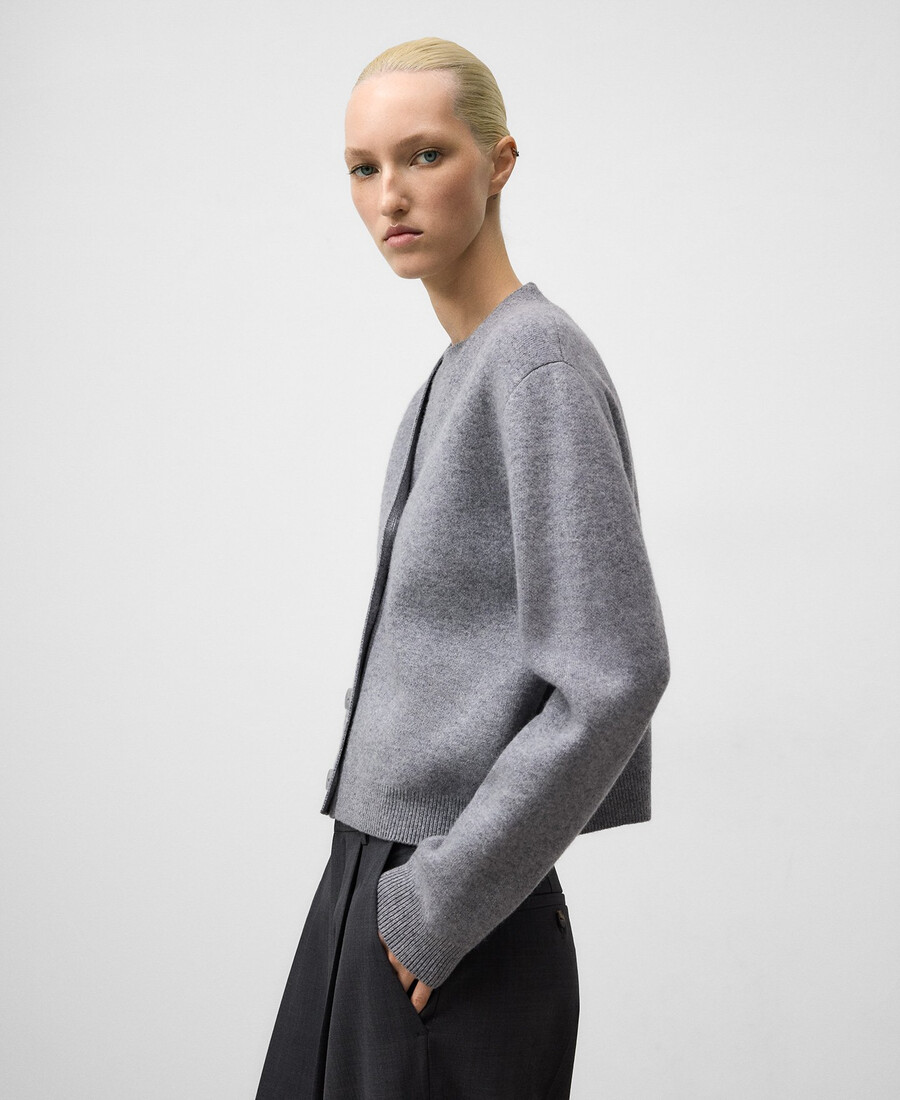 kurzer wollcardigan für damen