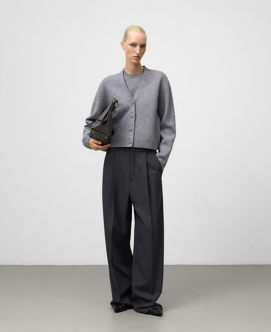 kurzer wollcardigan für damen