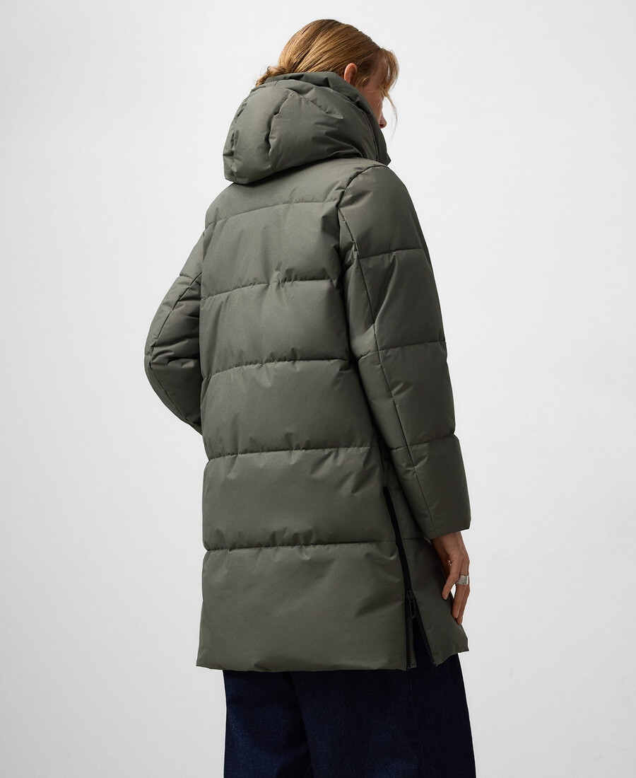 gepolsterter langer mantel für damen