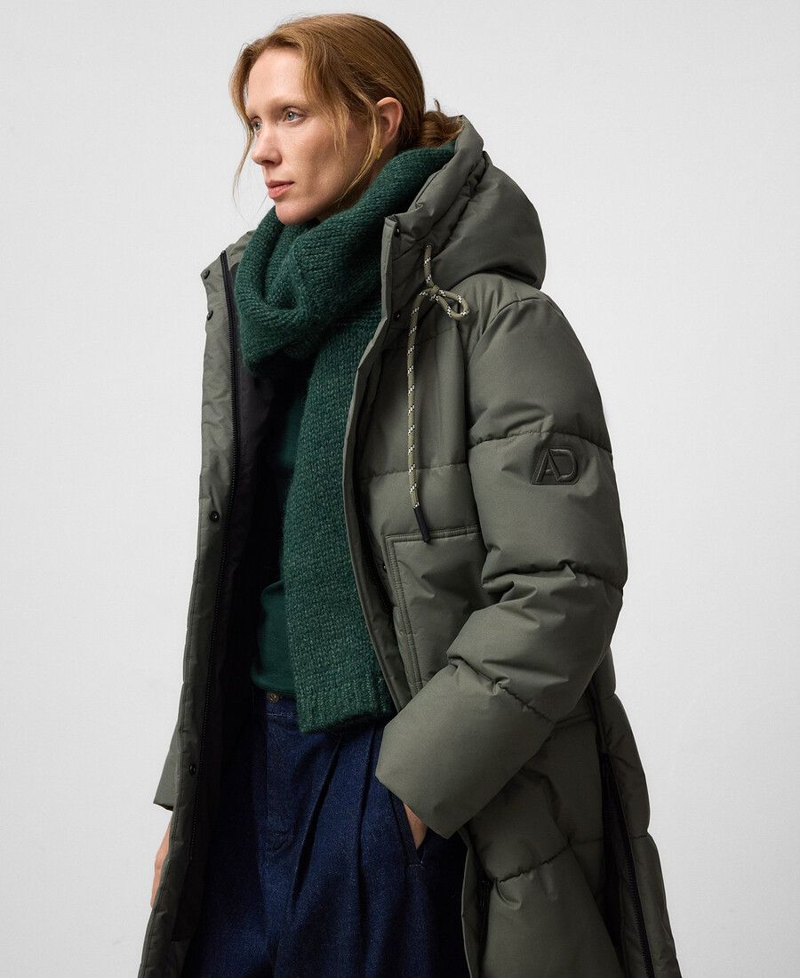 gepolsterter langer mantel für damen