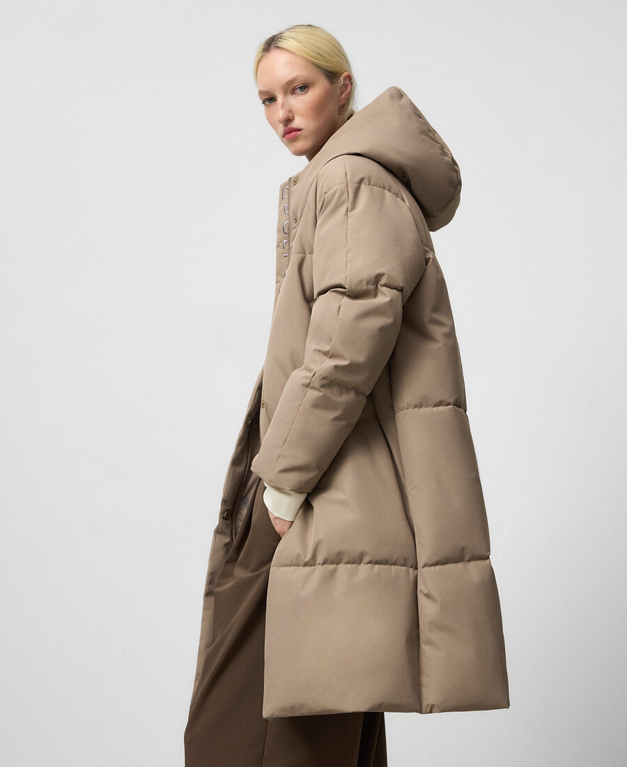 gepolsterter langer mantel für damen