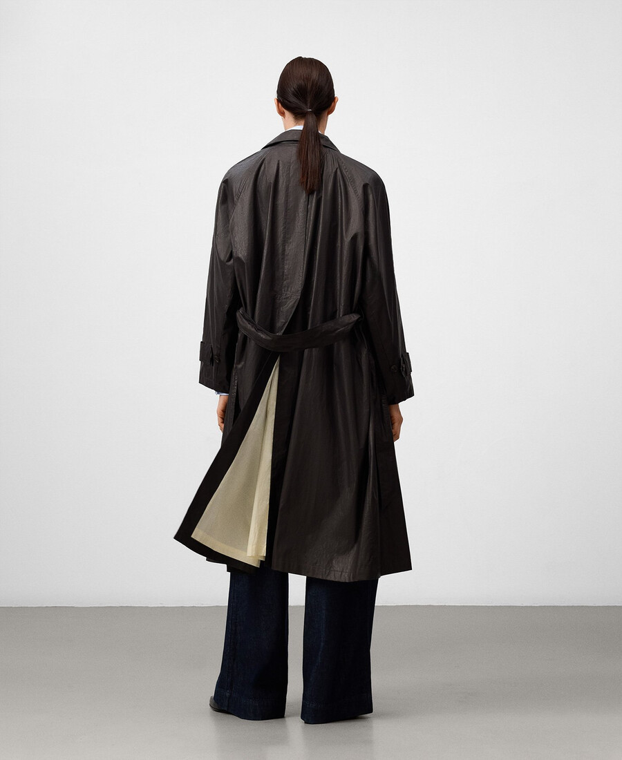 damen-trenchcoat mit doppeltem revers