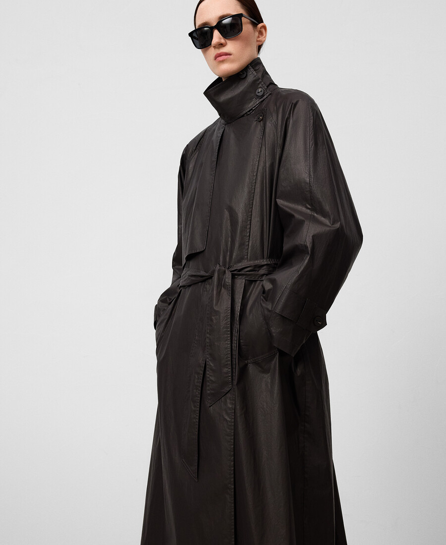 damen-trenchcoat mit doppeltem revers