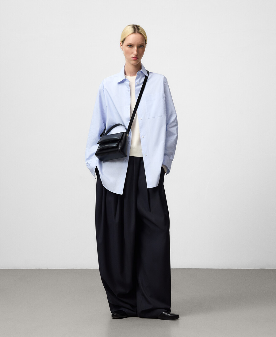 mini-umhängetasche aus ledernicht-leder für damen