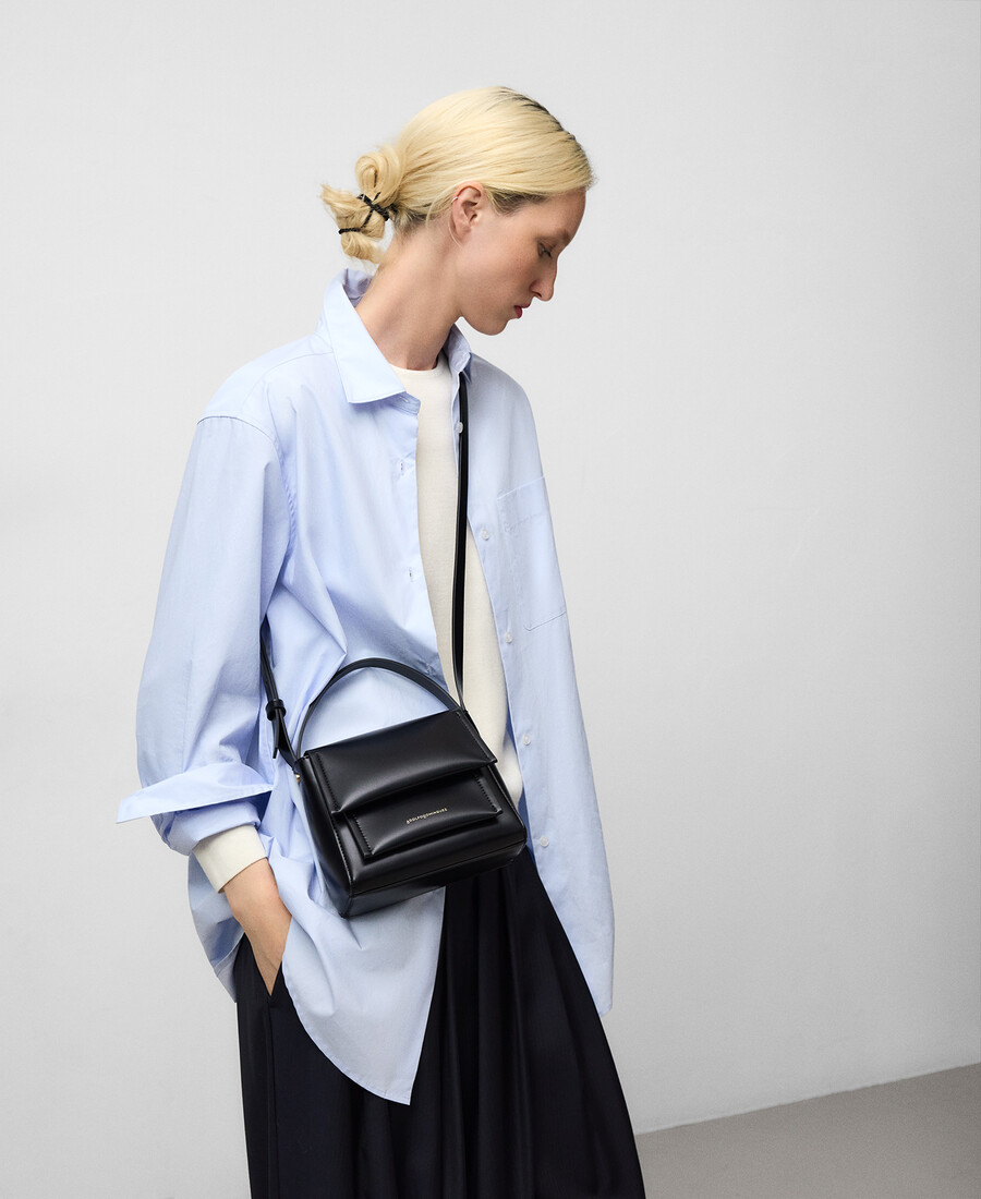 mini-umhängetasche aus ledernicht-leder für damen